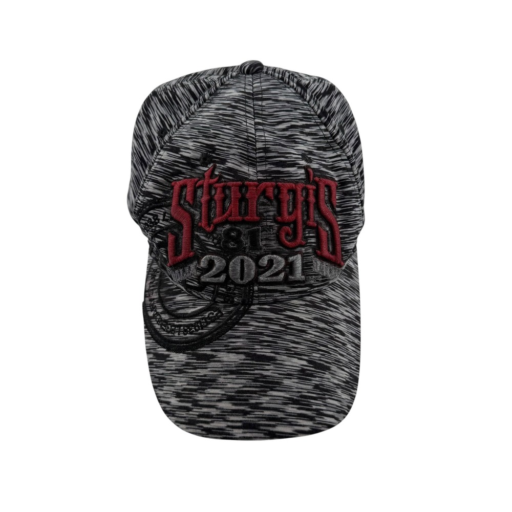 Sturgis 81st Anniversary‎ 2021 Hat R&G Souvenirs Space Dye Grey Black Biker Cap